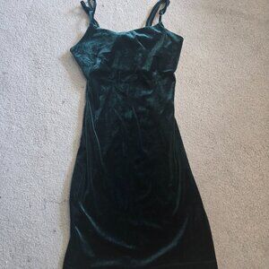 ☆ Green Satin Mini Dress ☆